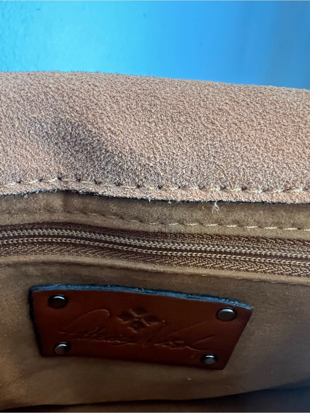 Patricia Nash Taupe Floral Studded Crossbody - Picture 6 of 6